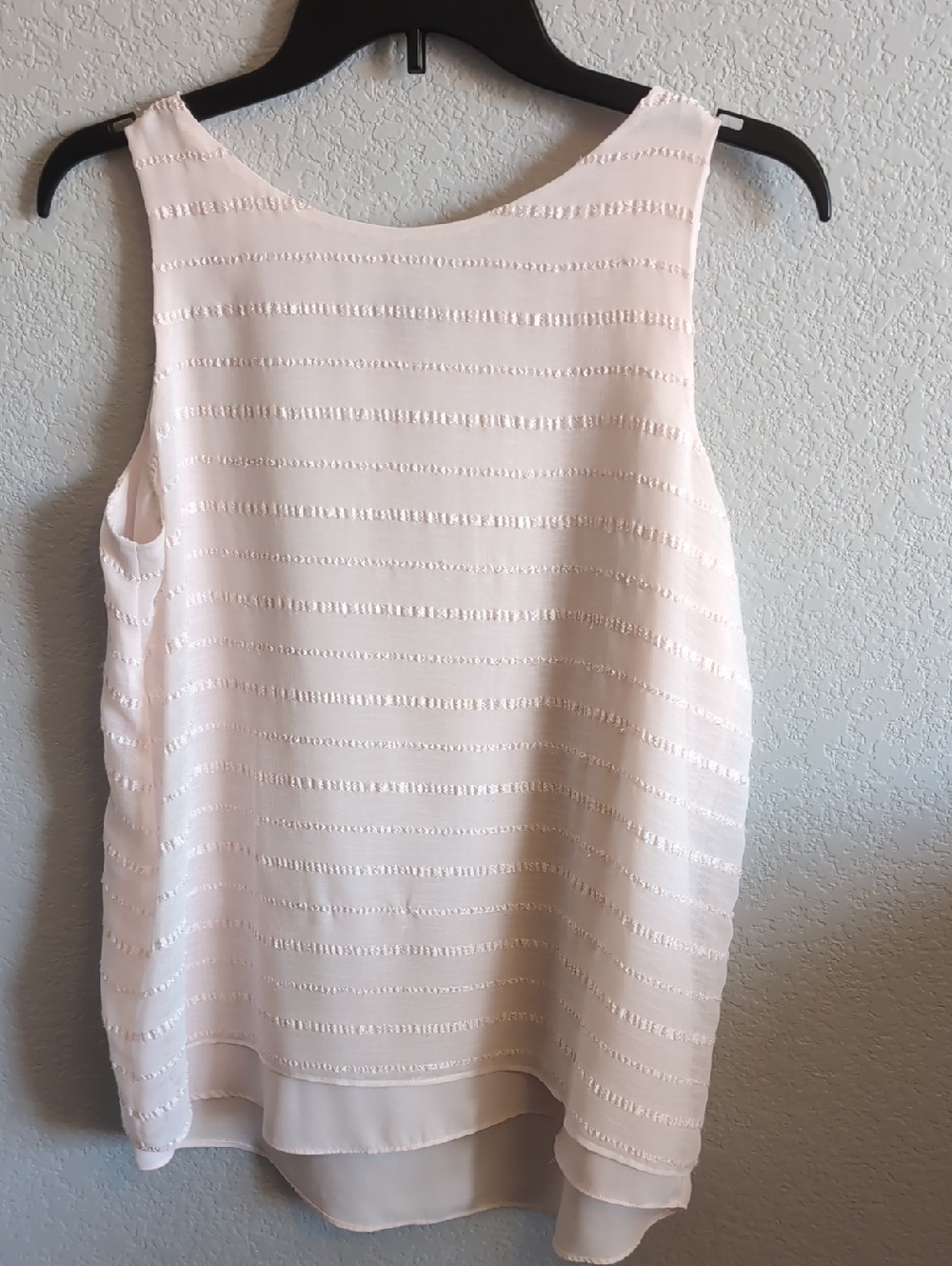 Vince Camuto Pastel Pink Blush Sleeveless Layered Top
